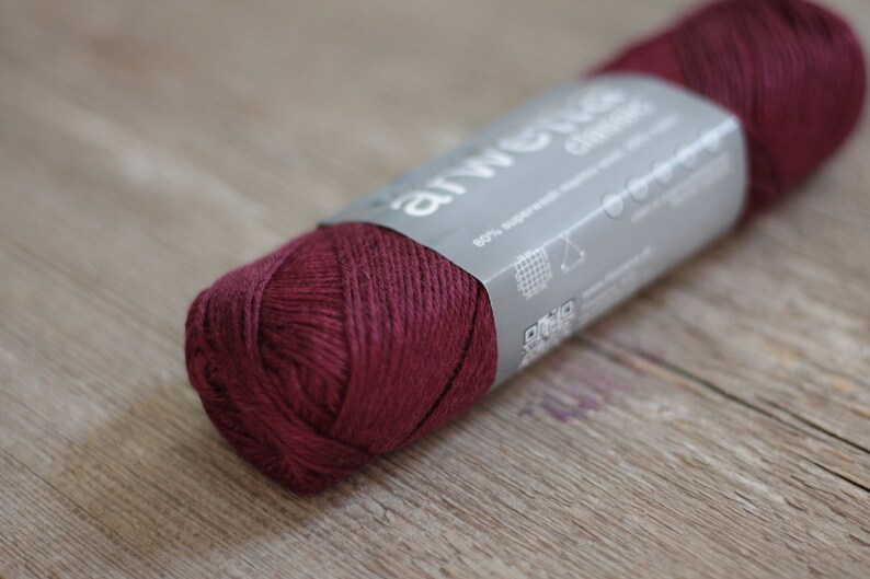 Filcolana Arwetta Classic 50g 4ply Sock yarn Color 245 Bordeaux