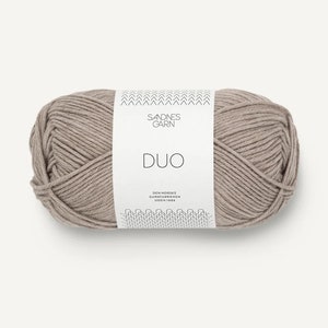 Sandnes Garn DUO Merino wool with cotton Light DK color 2650 Beige mix