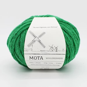 WoolDreamers yarn Mota Z twist yarn 100% non superwash  wool yarn color 937G dyed gray wool in green