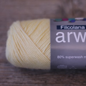 Filcolana Arwetta Classic 50g 4ply Filato per calzini Colore 196 Vaniglia