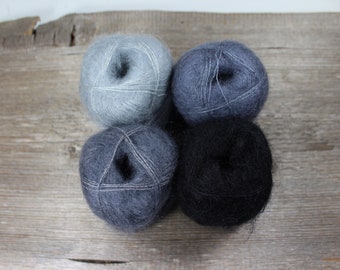 Hilo de seda mohair Filcolana Tilia Kid: peso de encaje, ovillo de 25 g