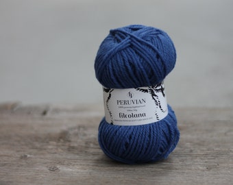 Filcolana PERUVIANA Highland wool 50g Color 249 Cobalt Blue 100% virgin wool