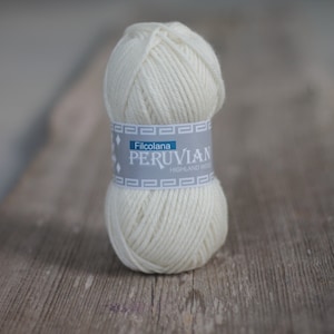 Filcolana PERUVIANA Highland wool 50g Color 101 Natural White 100% virgin wool