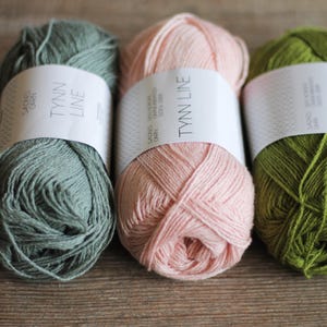 Sandnes Garn TYNN LINE cotton and linen with viscose yarn 50 gr colors 8561 4002 9564