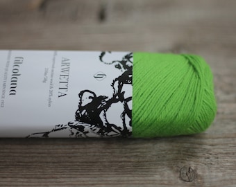 Filcolana Arwetta Classic 50g 4ply Sock yarn Color 250 Disco Green