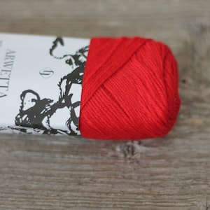 Filcolana Arwetta Classic 50g 4 capi Filato per calza Colore 138 Rosso geranio
