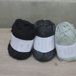 Sandnes Garn LINE cotton and linen with viscose yarn 50gr color 7521 light blue 6080 1099
