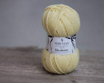 Filcolana PERUANISCHE Highland-Wolle, 50 g, Farbe 196, französische Vanille, 100 % Schurwolle