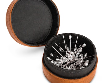 Muud Emeli case leather handmade cube for needles and small accessories