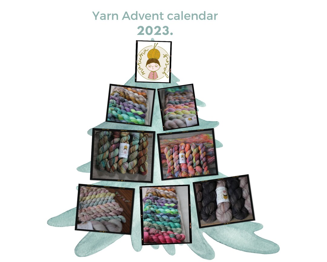 Hand Dyed Yarn Advent Calendar 2023 Advent Calendar 25 Days Etsy