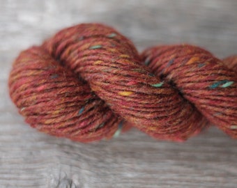 Donegal Kilcarra Tweed yarn 100gr or 50gr cakes/skeins Pure new wool yarn Hand knitting yarn Rustic colour tweed Aran tweed 4727 Copper