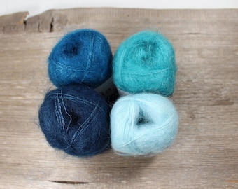 Hilo de seda mohair Filcolana Tilia Kid, peso de encaje, ovillo de 25 g