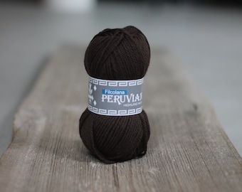 Filcolana PERUVIAANSE hooglandwol 50 g Kleur 241 kastanje 100% scheerwol