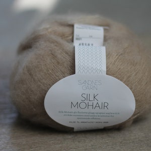 Sandnes Garn Silk mohair yarn with wool and silk 50g Color 3021 light beige