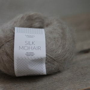 Sandnes Garn Silk mohair yarn with wool and silk 50g Color 2650 beige mottled