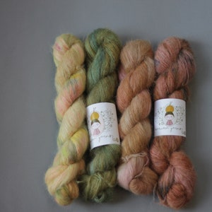 Hand-Dyed Suri Silk Alpaca Yarn: Lace Weight, 50g