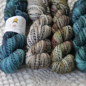 Hand dyed yarn superwash merino Zebra 4ply fingering weight