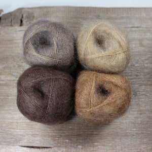 Filato in Kid Silk TILIA 25g Kid Mohair Lace Colori 364 Chai 203 Cammello 354 Tartufo chiaro 325 Caffè