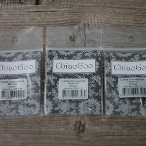 ChiaoGoo cable connectors 2 pcs for Interchangeable needles - for Mini Small and Large size Cables