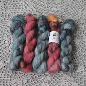 Hand-Dyed Kid Mohair Silk Yarn: Lace Weight, Super Soft