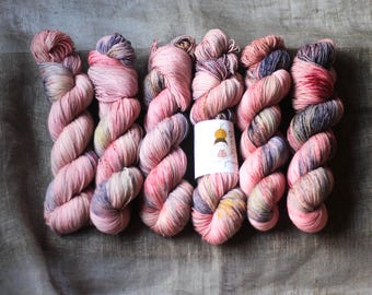 Hand dyed merino wool yarn Fingering weight Superwash 4ply