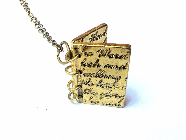 Cover To Cover Necklace book pendant notebook charm Etsy