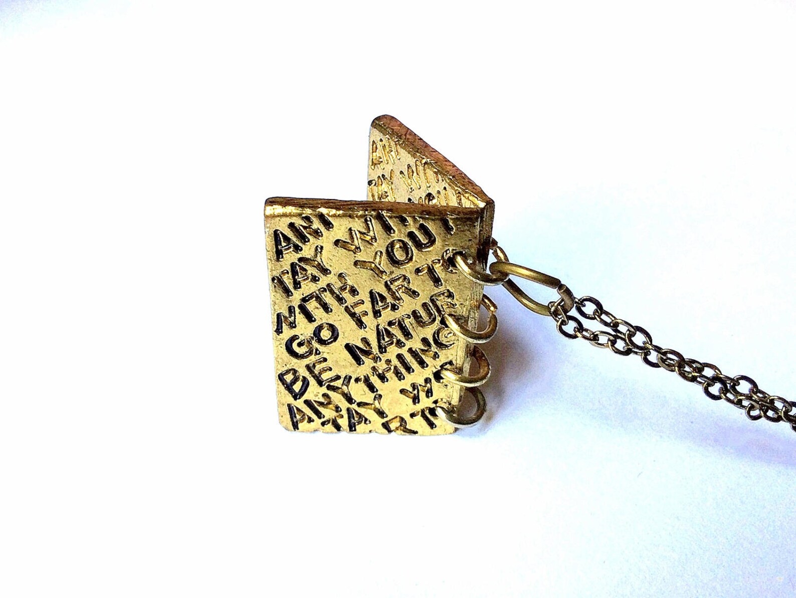 Cover To Cover Necklace book pendant notebook charm Etsy