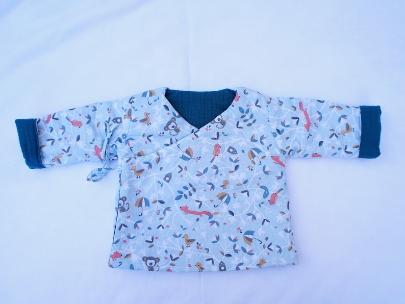 Baby reversible kimono heart masking jacket