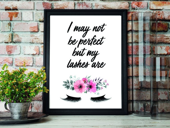 Eyelash Quote For Salon Wall Art And Beauty Wall Art Lashes Etsy