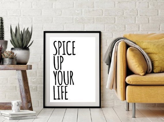Spice Up Your Life Print Spice Girls Print Gifts For Her And Great 90 S Baby Home Decor Great Print For Bedroom Or Kitchen