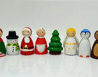 Christmas peg doll | Etsy