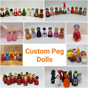 Custom design peg dolls