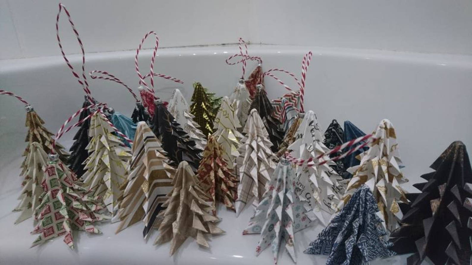 Paper Christmas Tree Decorations Etsy UK