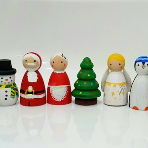 Christmas peg doll decorations