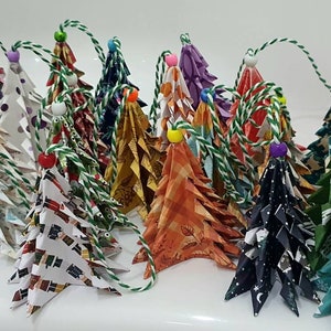 Paper Christmas Tree Decorations - Etsy