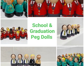 School uniform,leavers, graduation, memory peg dolls