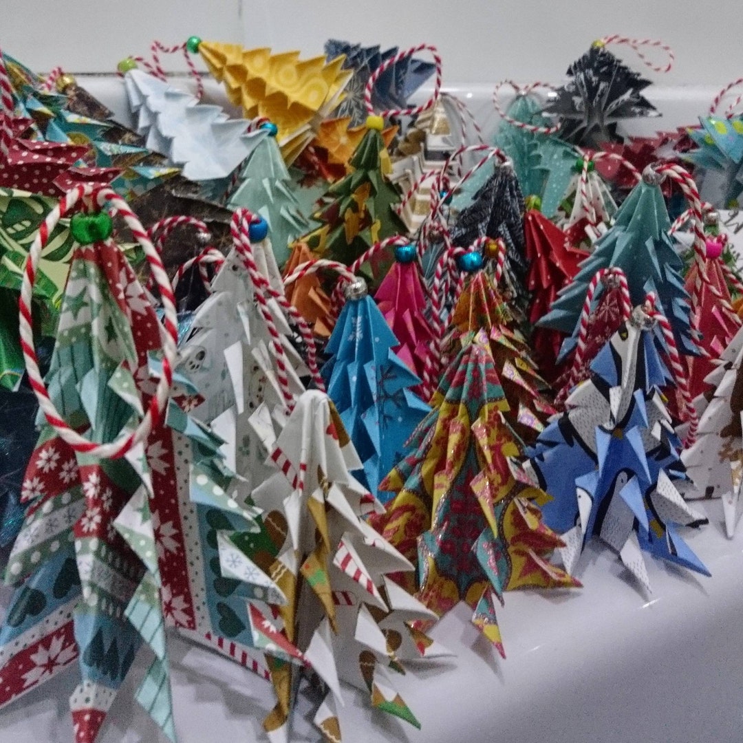 Paper Christmas Tree Decorations - Etsy