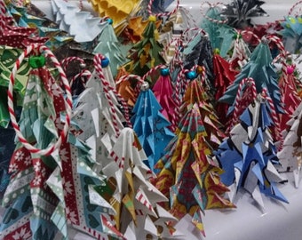 Paper Christmas tree decorations
