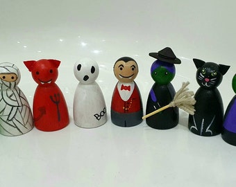 Muñecas de Halloween pintadas a mano