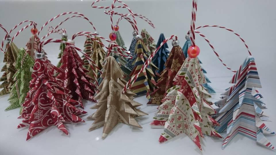 Paper Christmas Tree Decorations Etsy UK