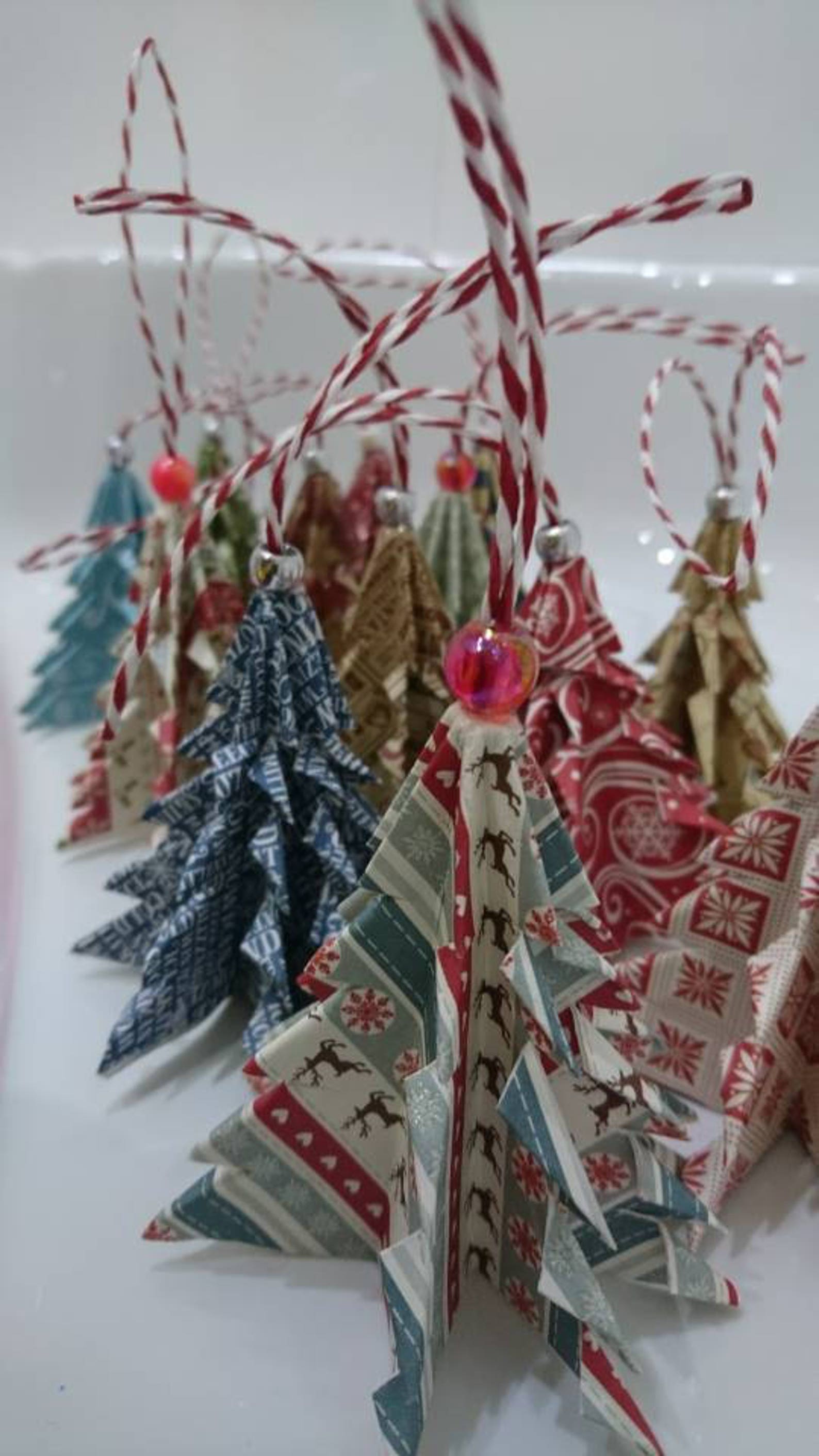 Paper Christmas Tree Decorations Etsy UK