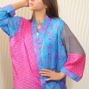 Silk Bolero / Duster jacket Women / Pure silk short kimono cardigan PS KMS3283