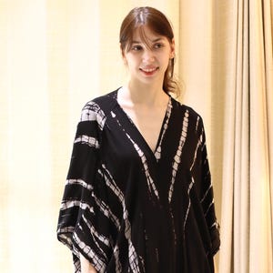 Tie dye Long kimono, Black and White kimono robe Summer Shrug Style Dress Unisex Kimono, Tall Women’s, Vacations, Holiday Look PS TD26