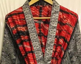 Handmade Silk Kimono / Luxury Resort Wear / Gifts For Her KMO4715