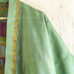 Sidenbolero / Kimono i ren siden / Överdimensionerad damkappa - KMS3833