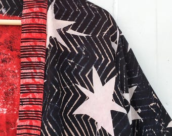 Kurtka kimono jedwabne / bolerko damskie / kardigan letni / oversize'owy płaszcz przeciwdeszczowy KMS3416
