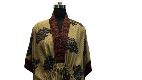 Pure Silk Kaftan Beige Kaaftan Woman Long Caftan … - image 1