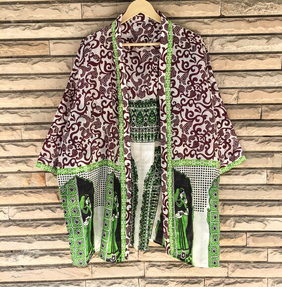 Giacca corta in pura seta, kimono, cardigan, mantella