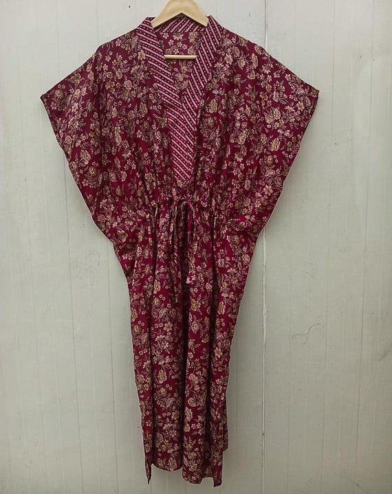 pure silk kaftan dress NicoBlu Camellia Silk Belted Kaftan/Dress Plus