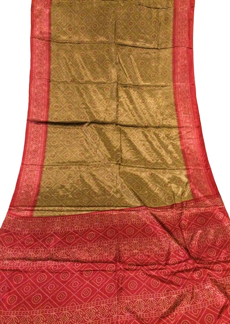 Vintage Indian Art Silk Sari,Printed Fabric,Recycled Saree,Home decor,India Wedding Dress Woman Bridal Heavy Saree,Party Festival ASS1027